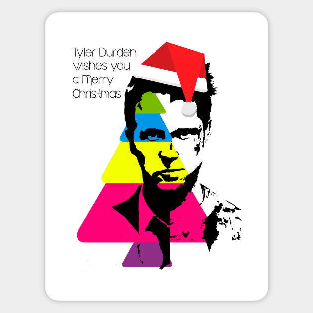 tyler durden christmas Sticker by Clathrus